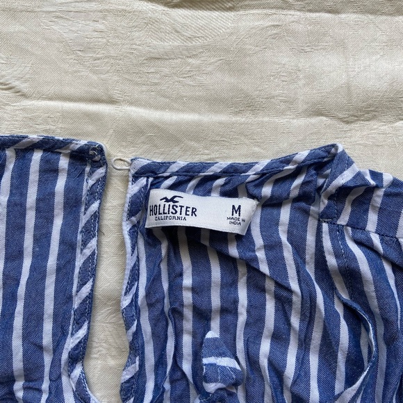 Blue and white striped Hollister Romper Size M - Picture 2 of 2